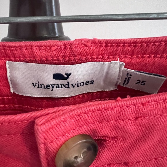 Vineyard Vines Mariner Wide Leg Cropped Trouser-Style Jean size 25 Red - Picture 4 of 12